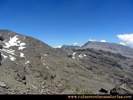 Ruta Posiciones del Veleta - Mulhacén: Desde la zona de Carihuela, el Mulhacén