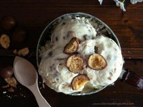 Helado con Maltesers