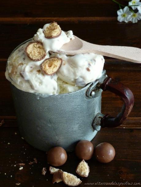 Helado con Maltesers