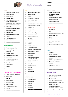 La lista de viaje, mi imprenscidible a la hora de preparar maletas.