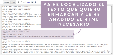 poner clases en el HTML de la entrada en blogger