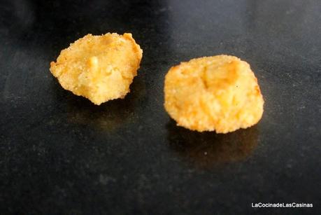 Croquetas líquidas de Queso Azul y Picadillo de Chorizo