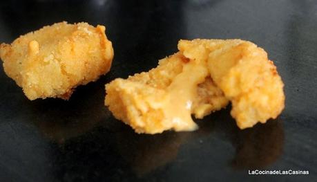 Croquetas líquidas de Queso Azul y Picadillo de Chorizo