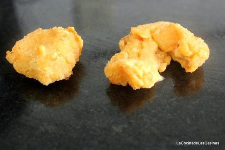 Croquetas líquidas de Queso Azul y Picadillo de Chorizo