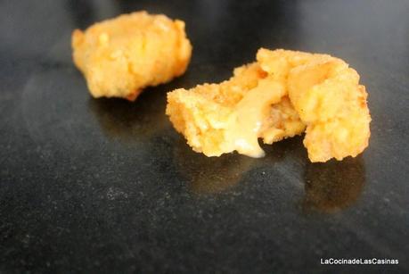 Croquetas líquidas de Queso Azul y Picadillo de Chorizo