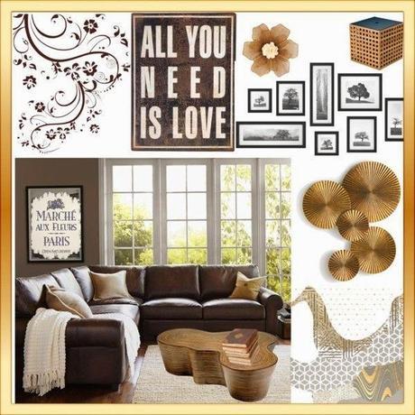 Salón decorado con Polyvore