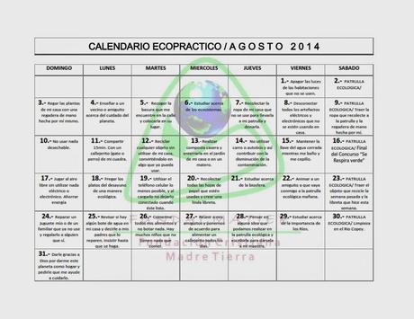 Fundación Cristiana Madre Tierra lanza el Calendario Ecopráctico para cuidar el planeta