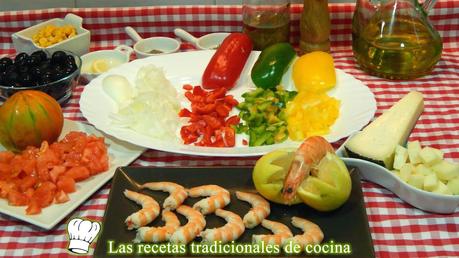 Receta fácil de salpicón de langostinos