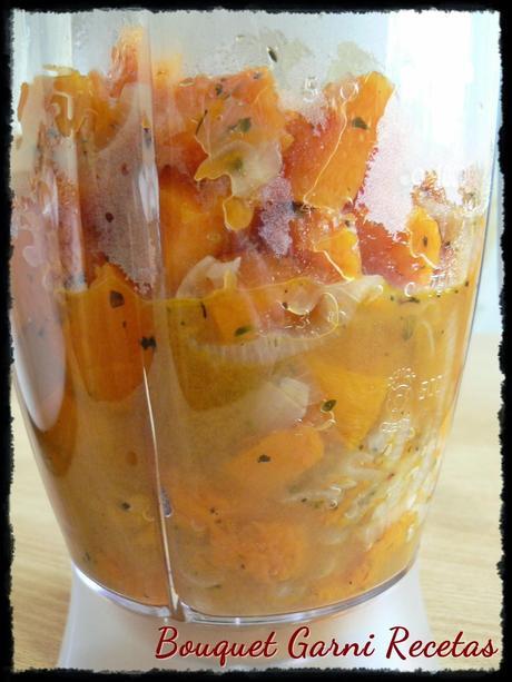 Sopa crema de calabaza y avena (sin crema ni queso)