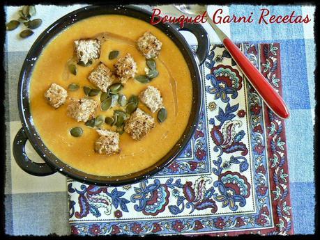 Sopa crema de calabaza y avena (sin crema ni queso)