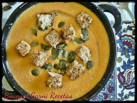 Sopa crema de calabaza y avena (sin crema ni queso)