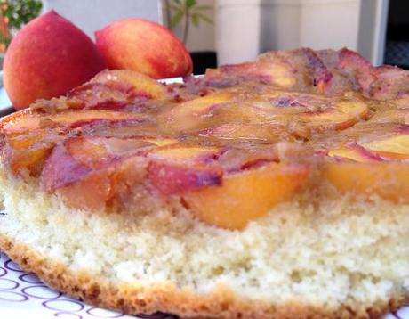 tartas de frutas Tarta de nectarinas sin gluten tarta de nectarinas tarta bocabajo tatin upside down recetas delikatissen postres rápidos postres fáciles postres aptos para celiacos 