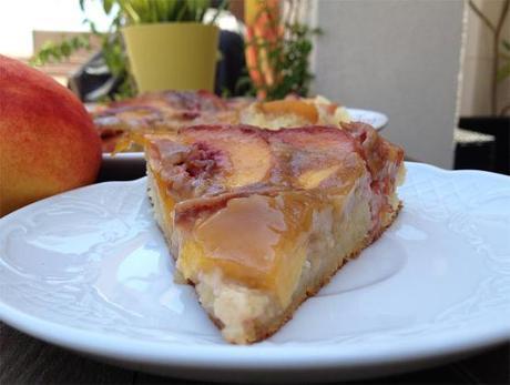 tartas de frutas Tarta de nectarinas sin gluten tarta de nectarinas tarta bocabajo tatin upside down recetas delikatissen postres rápidos postres fáciles postres aptos para celiacos 