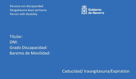Las personas con discapacidad de Navarra recibirán una tarjeta que acreditará el grado