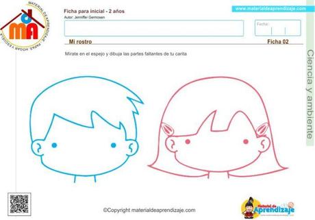 02 ciencia y ambiente  2 años - mi rostro