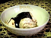 Helado platano chocolate