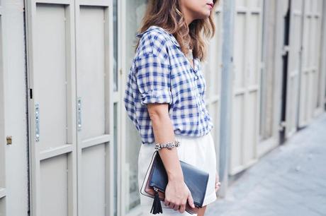 Tartan_Shirt-Olive_Clothing-White_Shorts-Outfit-Street_style-23
