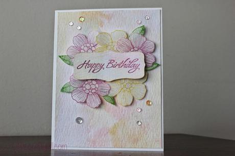 Tarjeta de cumpleaños con técnica de acuarela / Watercolor Happy Birthday card Tarjeta de cumpleaños con técnica de acuarela / Watercolor Happy Birthday card