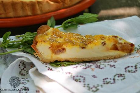 TARTA DE QUESO CON FOIE, JAMÓN MERMELADA DE HIGOS TARTA DE QUESO CON FOIE, JAMÓN MERMELADA DE HIGOS