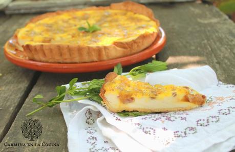 TARTA DE QUESO CON FOIE, JAMÓN  MERMELADA DE HIGOS