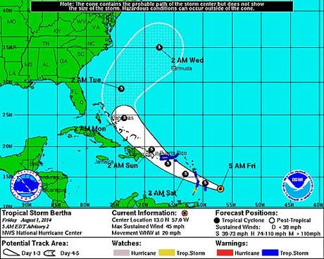 Se forma el ciclón Bertha: Apunta a RD.