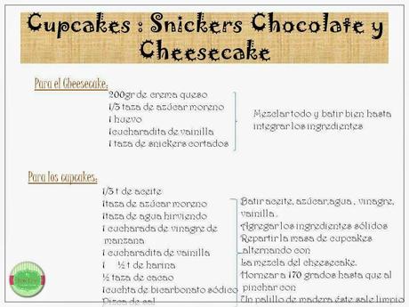 Cupcakes Snickers y Cheesecake