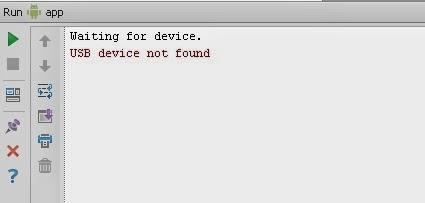 Android, USB device not found
