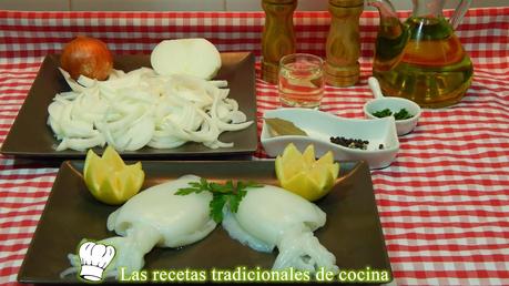 Receta fácil de sepia encebollada