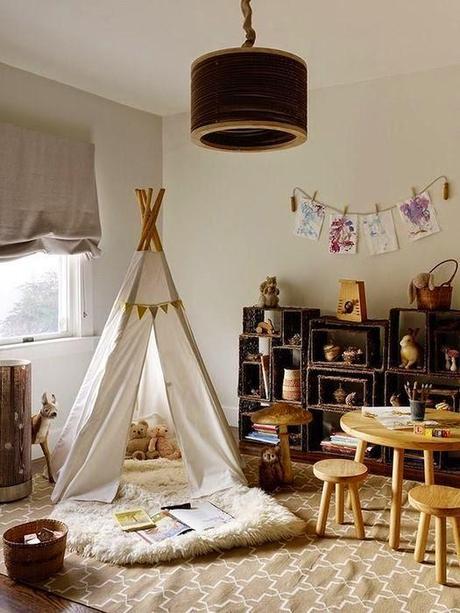 Decorar habitaciones de niños con tipis + DIY