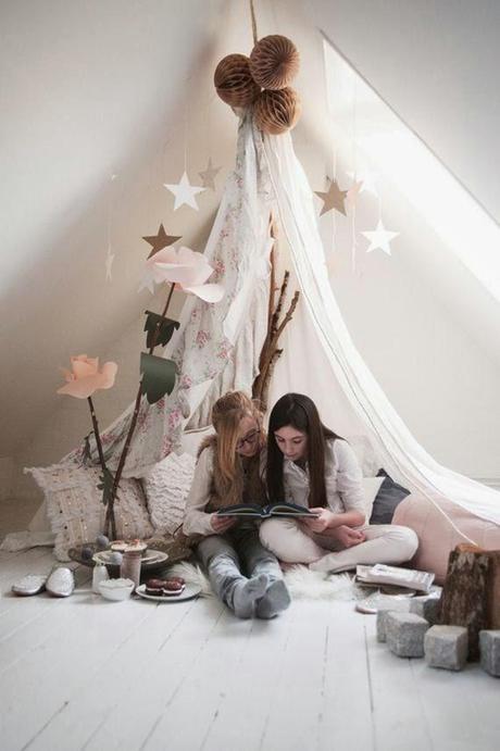 Decorar habitaciones de niños con tipis + DIY