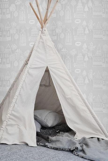 Decorar habitaciones de niños con tipis + DIY