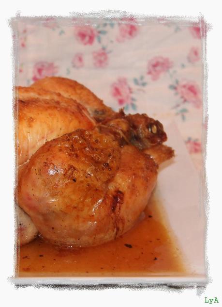 Pollo asado con sal trufada... un pollo asado de 10