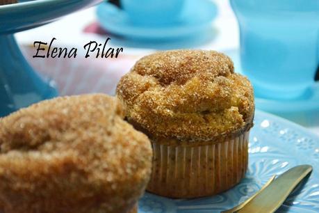 Muffins de plátano, mantequilla de cacahuete y chips de chocolate (Y mega muffin!!!!)