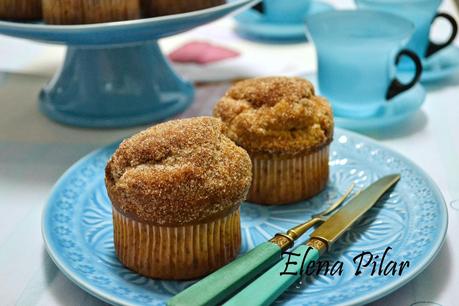 Muffins de plátano, mantequilla de cacahuete y chips de chocolate (Y mega muffin!!!!)