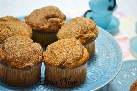 Muffins de plátano, mantequilla de cacahuete y chips de chocolate (Y mega muffin!!!!)