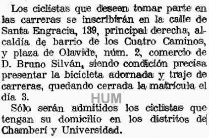 Madrid, 1 al 3 de agosto de 1914