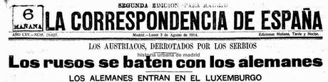 Madrid, 1 al 3 de agosto de 1914