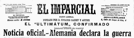 Madrid, 1 al 3 de agosto de 1914