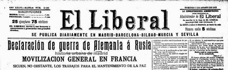 Madrid, 1 al 3 de agosto de 1914
