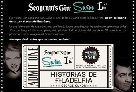 SEAGRAM’S GIN SWIM-IN, un cine flotante en el Puerto Deportivo de Alicante