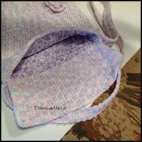 Bolso de crochet y funda para abanico.