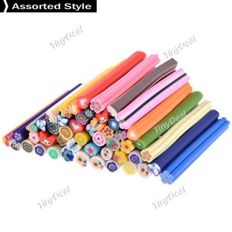 50pcs Nail Art Sticks 3D Manicure Design Rods Stickers Manicure Decoration - Pattern Assorted HBI-177907