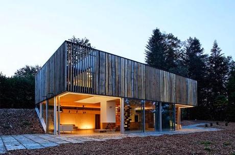 Casa Minimalista en los Bosques de Bretana  /  Minimal Style House in Britain Forest