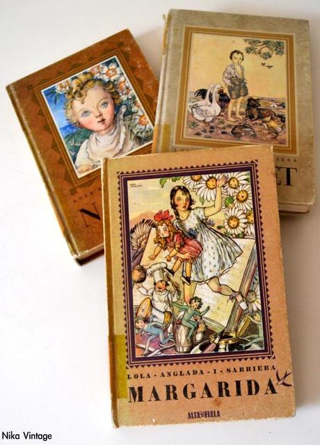 Libros, ilustraciones, Lola Anglada, Narcis, Margarida, En peret