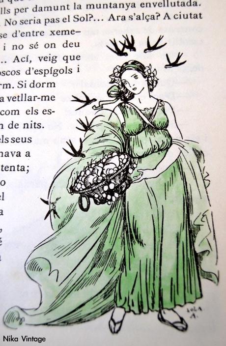 Libros, ilustraciones, Lola Anglada, Narcis, Margarida, En peret