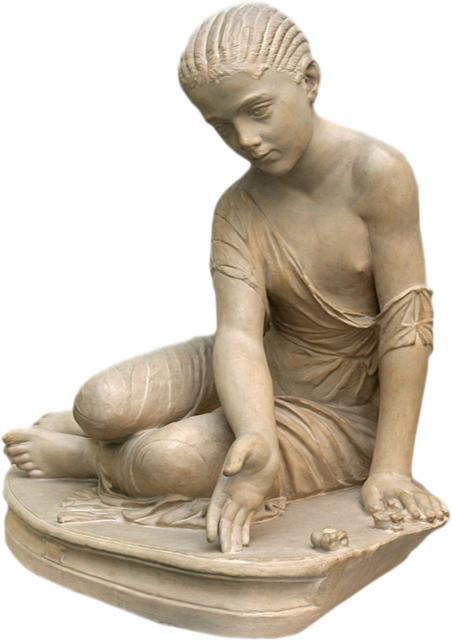 Estatua romana - Chica Jugar Astragaloi 14 AC