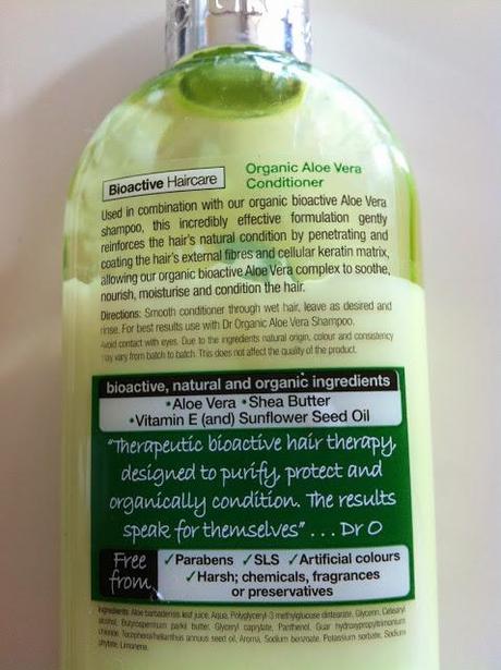 acondicionador aloe vera, dr.organic , mi experiencia