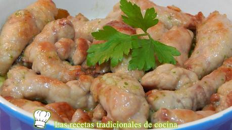 mollejas de cordero al ajillo