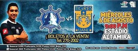 Seguir en vivo Tigres vs Atlamira Copa Mx futbol mexicano