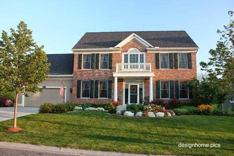 Residencia contemporánea americana de suburbio en Estados Unidos